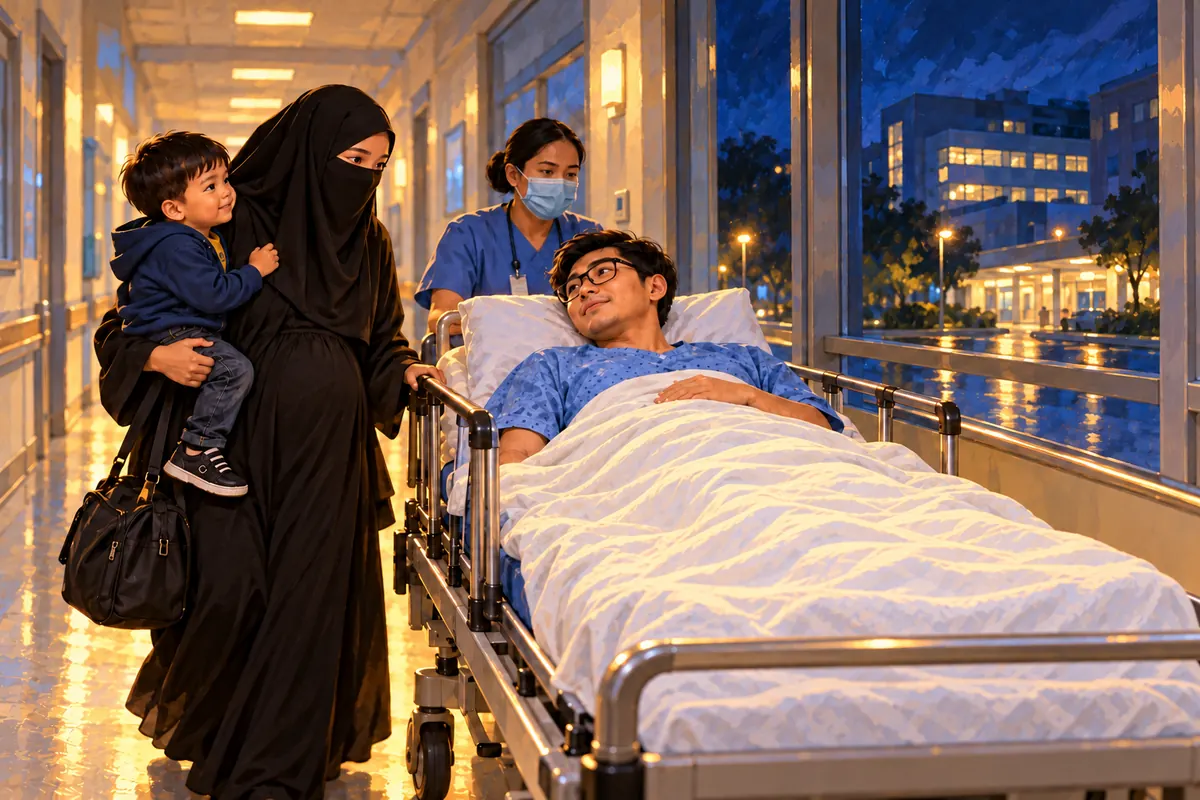 Kami tiba di rumah sakit kedua setelah malam yang panjang.