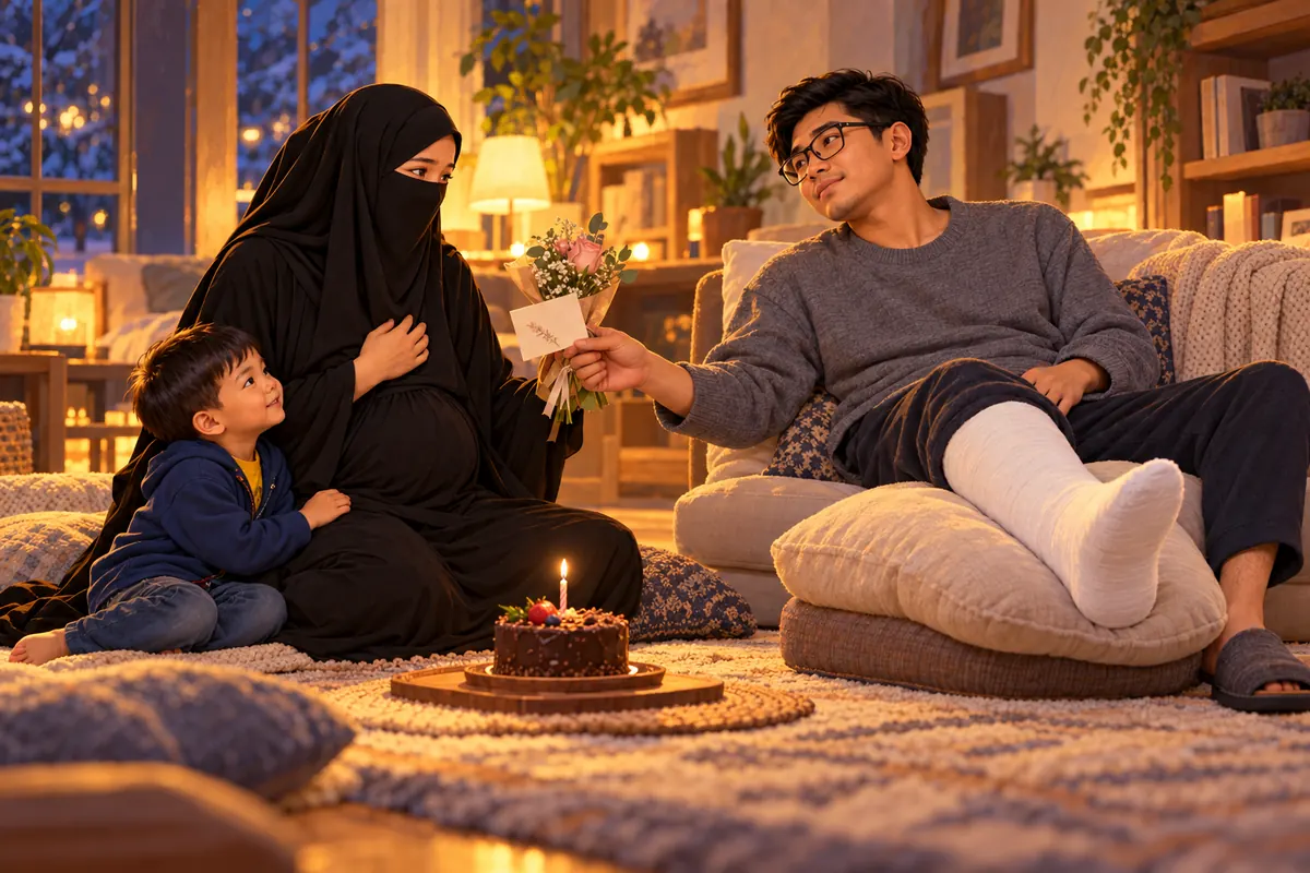 Hari ulang tahun istri di Desember kami rayakan dengan sederhana.
